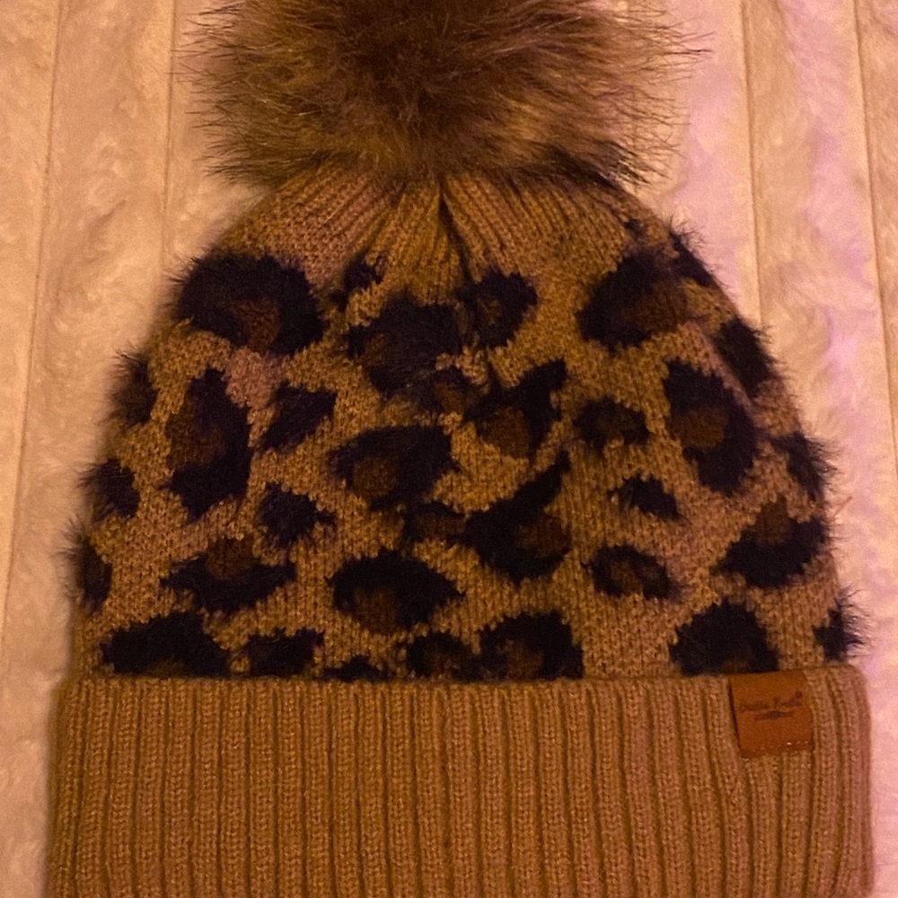 Set of Leopard Print beanies